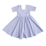 The Short Sleeve Ballet Dress in Periwinkle
