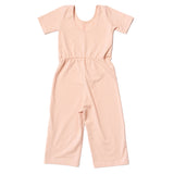 The Short Sleeve Wide Leg Jumpsuit in Dusty Rose