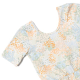 The Short Sleeve Wide Leg Jumpsuit in Watercolor