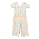 The Short Sleeve Wide Leg Jumpsuit in Watercolor