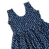 Tank Ballet Dress in Navy Dot