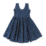 Tank Ballet Dress in Navy Dot