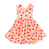 The Peter Pan Ballet Dress in Blush Dot