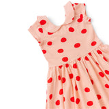 The Peter Pan Ballet Dress in Blush Dot