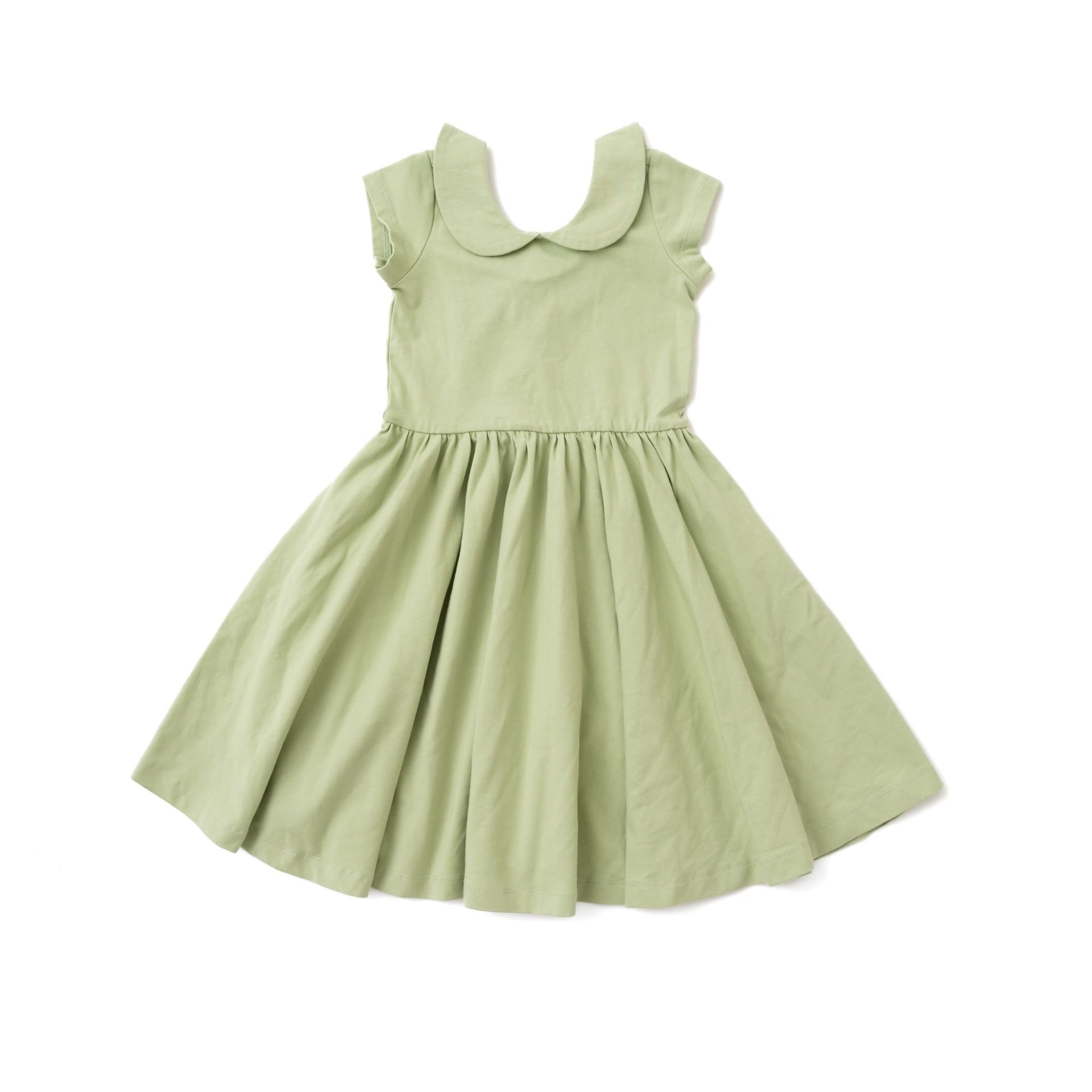 green peter pan dress 1960s Green Floral Embroidered Dress with Peter Pan Collar