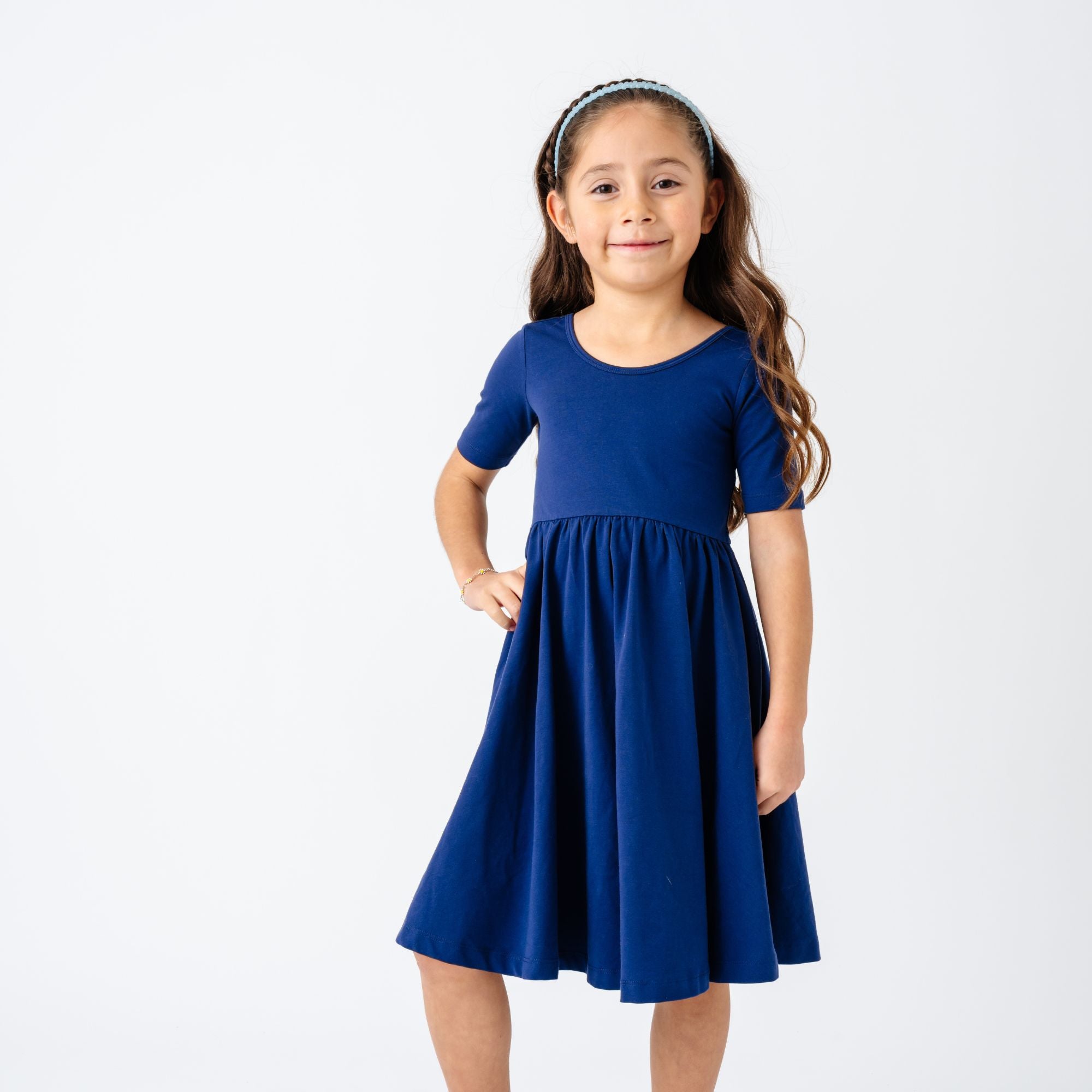 The Short Sleeve Ballet Dress in Blueberry – Alice + Ames