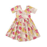 The Short Sleeve Ballet Dress in Pansy