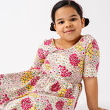 The Short Sleeve Ballet Dress in Pansy