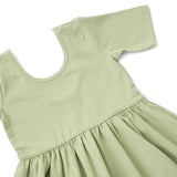 The Short Sleeve Ballet Dress in Pistachio