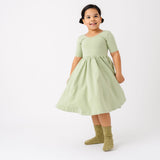 The Short Sleeve Ballet Dress in Pistachio