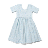 The Short Sleeve Ballet Dress in Bluebell