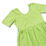 The Short Sleeve Ballet Dress in Celery