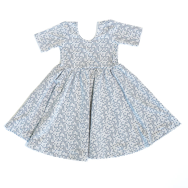 The Short Sleeve Ballet Dress in Houndstooth