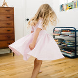 The Short Sleeve Ballet Dress in Lilac Bow