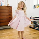 The Short Sleeve Ballet Dress in Lilac Bow