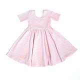 The Short Sleeve Ballet Dress in Lilac Bow
