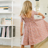 The Short Sleeve Ballet Dress in Prim Floral