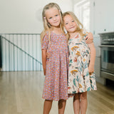 The Short Sleeve Ballet Dress in Prim Floral