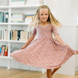 The Short Sleeve Ballet Dress in Prim Floral