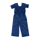 The Short Sleeve Wide Leg Jumpsuit in Blueberry