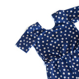 The Short Sleeve Wide Leg Jumpsuit in English Daisy