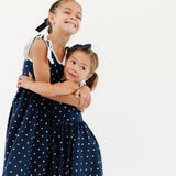 THE BOW TANK BALLET DRESS IN BLUE STARS