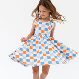 THE BOW TANK BALLET DRESS IN CHECKERBOARD