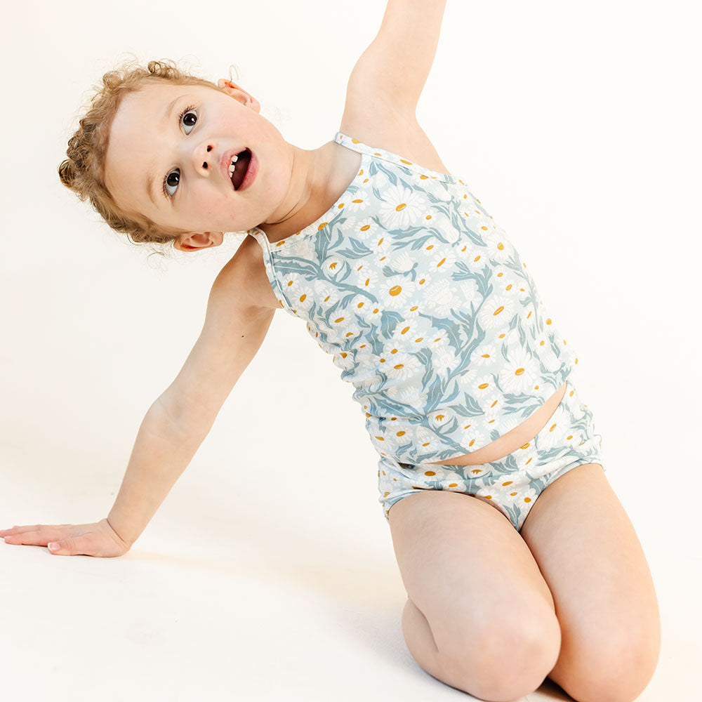 THE CAMI SET IN WOODBLOCK FLORAL