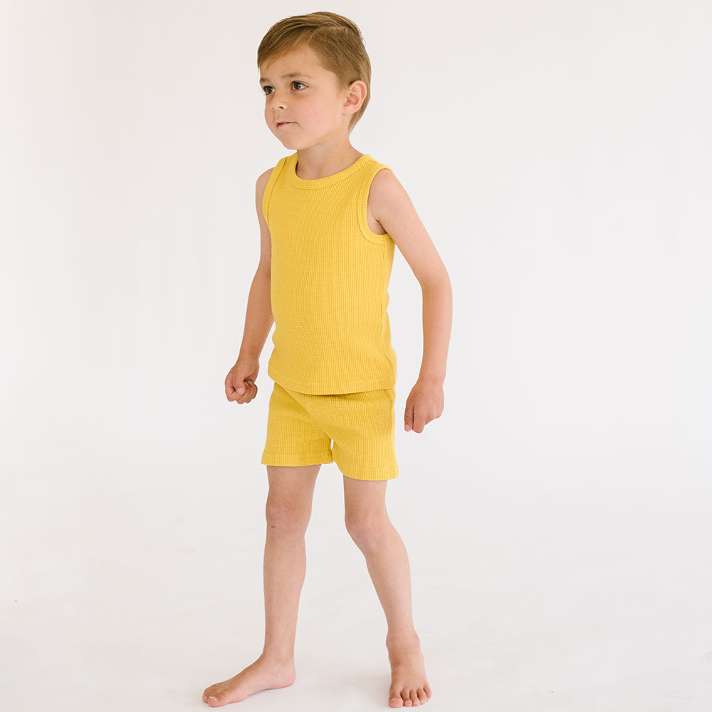 THE WAFFLE LOUNGE SET IN MUSTARD