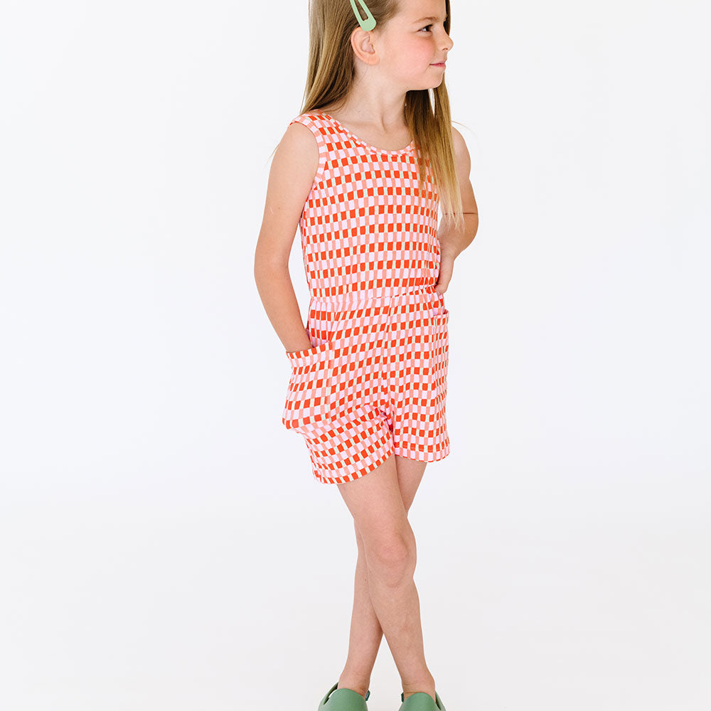 THE TANK SHORTIE JUMPSUIT IN WILD PLAID