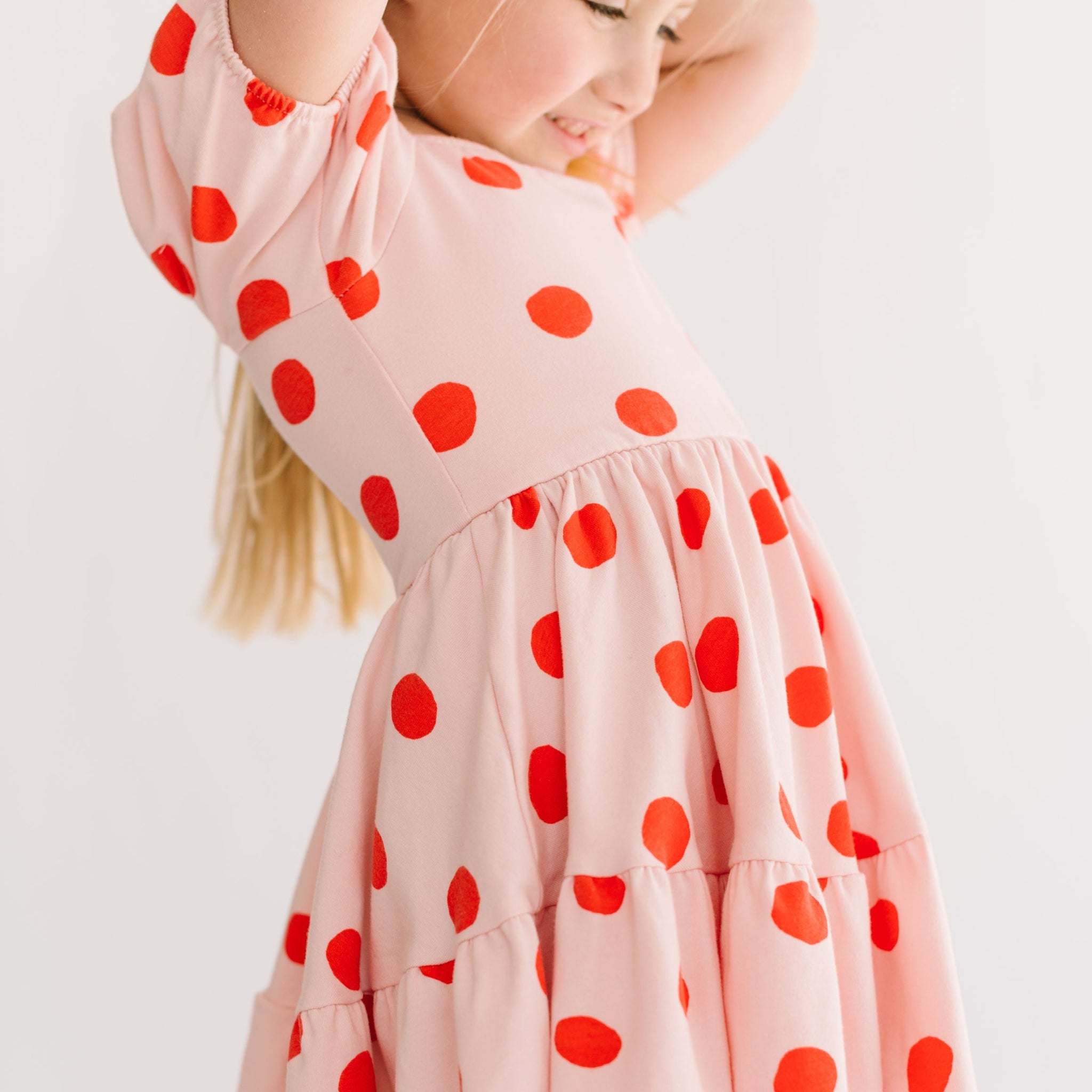 THE JULIET DRESS IN BLUSH DOT