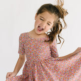 THE SHORT SLEEVE BALLET DRESS IN PRIM FLORAL