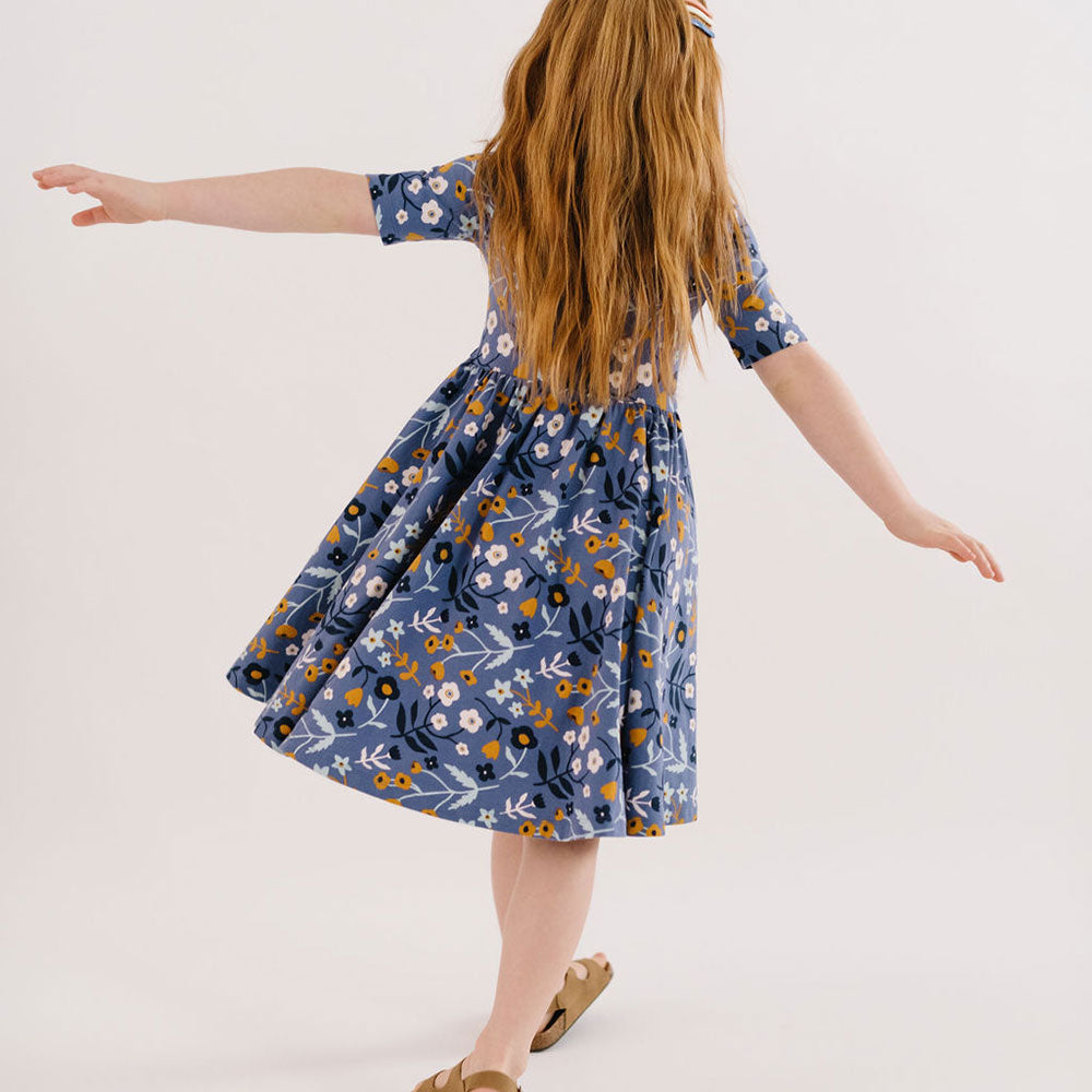 THE SHORT SLEEVE BALLET DRESS IN UNDERWATER FLORALS