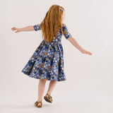 THE SHORT SLEEVE BALLET DRESS IN UNDERWATER FLORALS