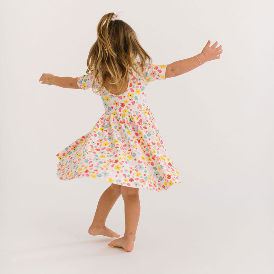 The Short Sleeve Ballet Dress in Cheery Bouquet – Alice + Ames
