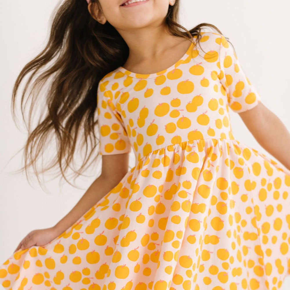 THE SHORT SLEEVE BALLET DRESS IN SWEET CITRUS