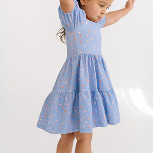 THE JULIET DRESS IN BLUE ANEE FLORAL
