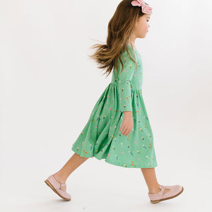 THE BALLET DRESS IN GREEN WILDFLOWER