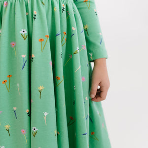 THE BALLET DRESS IN GREEN WILDFLOWER