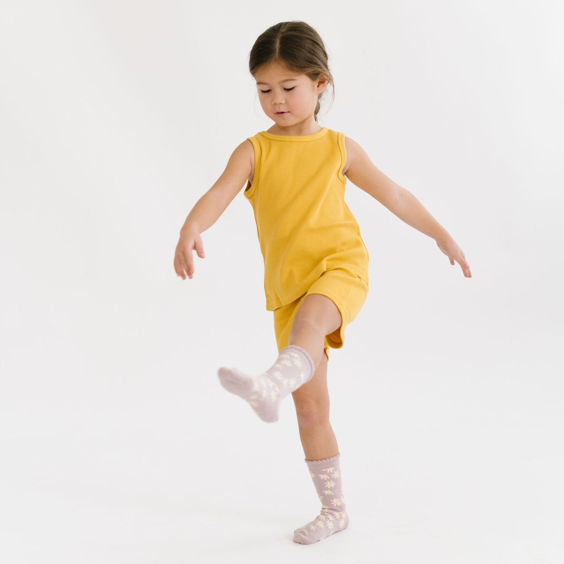 THE WAFFLE LOUNGE SET IN MUSTARD