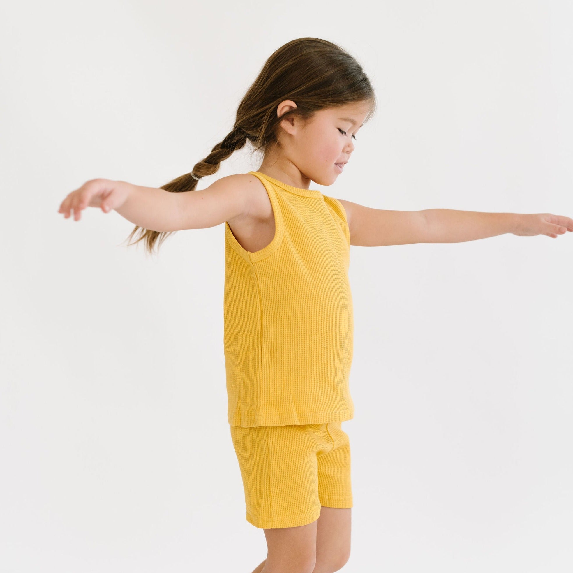 THE WAFFLE LOUNGE SET IN MUSTARD