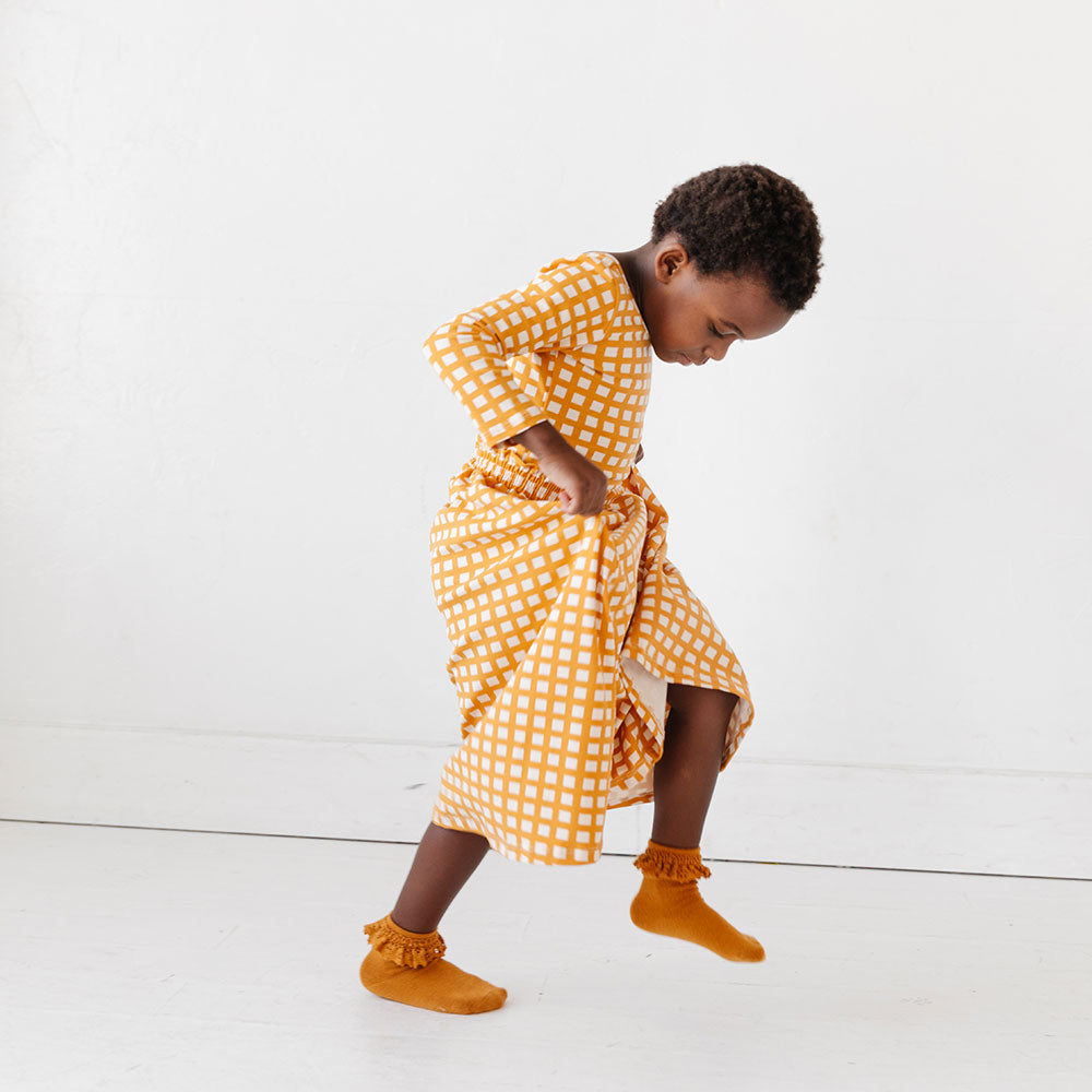 THE PLAY SKIRT IN GOLDEN GRID